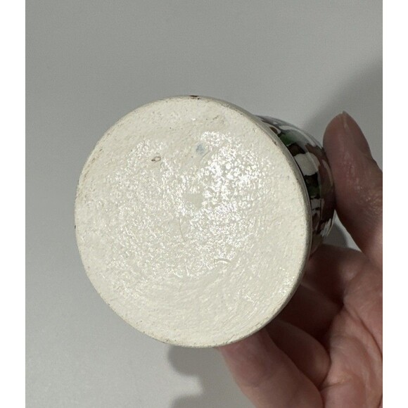 E.K Ceramic Hand Painted Bud Vase Taper Candle Holder Jerusalem Vintage - Picture 6 of 6